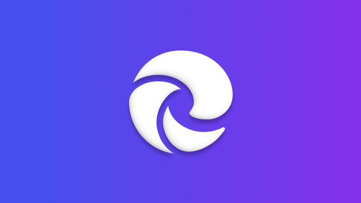 Edge logo on a purple background