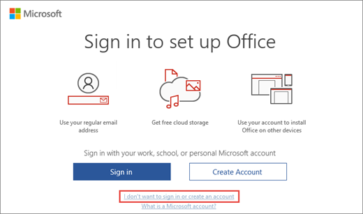 Shows the link that you click to enter your Microsoft Workplace Discount Program product key