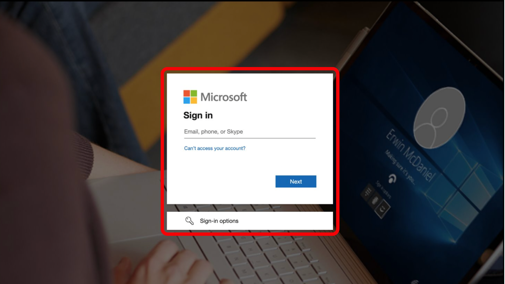 Sign in to your Microsoft account page