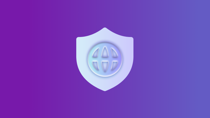 shield on a purple background