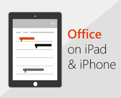 Click to set up Office apps on iOS